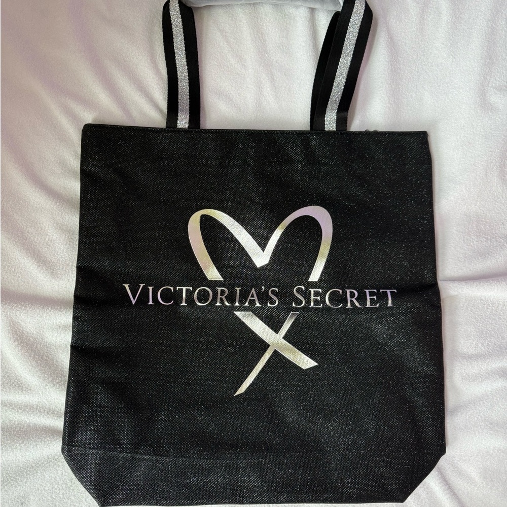 Victoria's Secret Black and Silver Tote